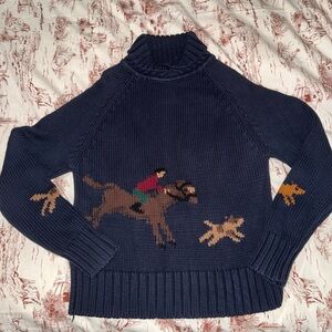 Vintage Pendleton Navy Blue Equestrian Sweater